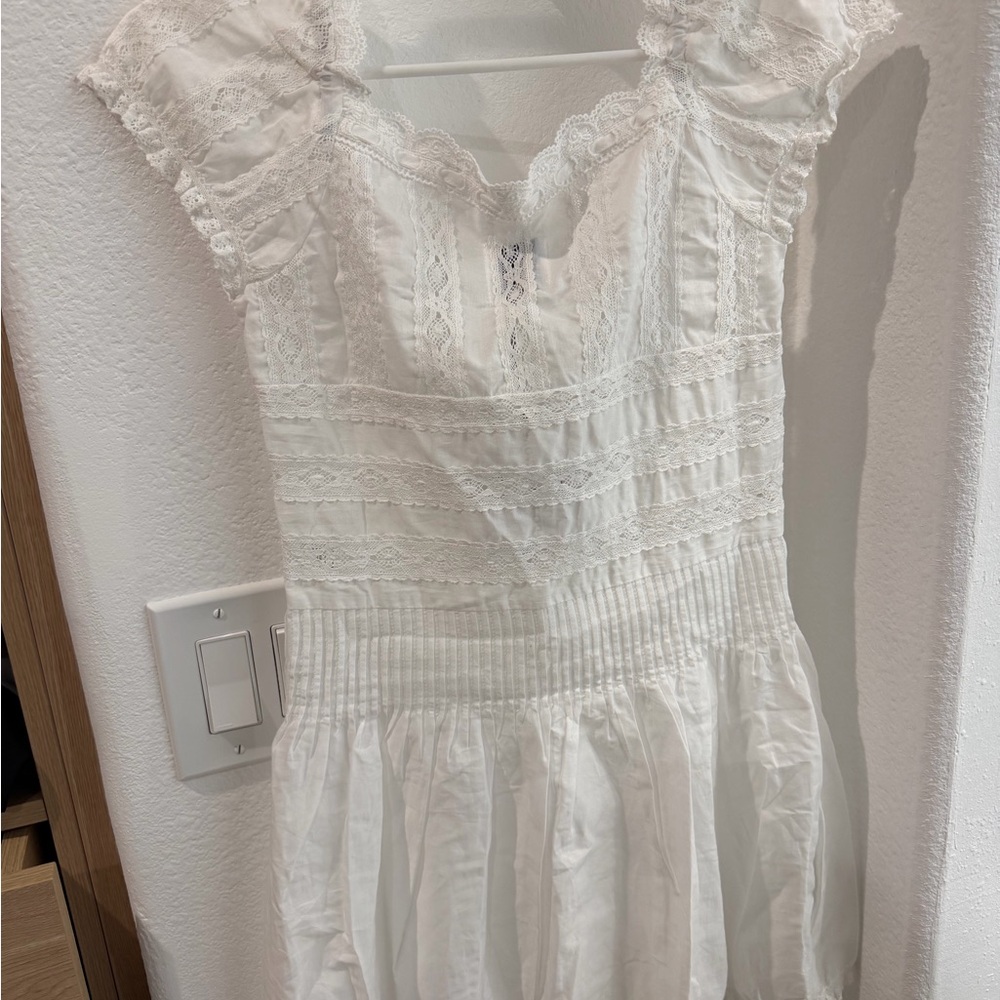 With Jean White Off-Shoulder Lace Mini Dress XS - Picture 8 of 11